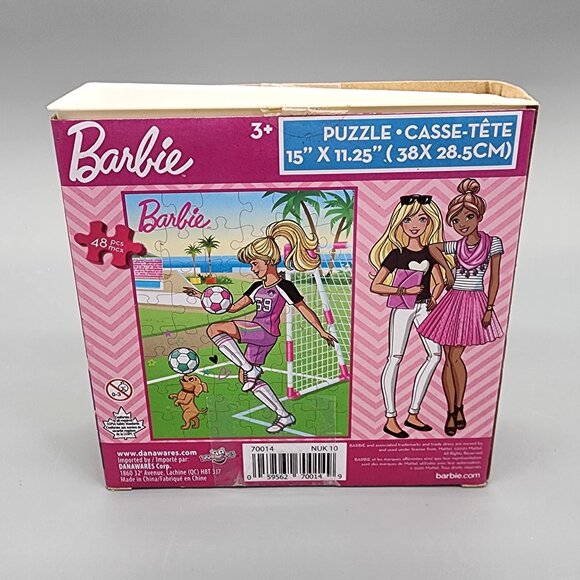 Barbie Soccer Puzzle 48 Pcs Dana Wares 2020 Complete Girl Dog Sports Theme - Picture 2 of 9